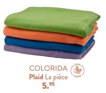 Promotions Colorida plaid - Produit maison - Casa - Valide de 28/03/2024 à 01/05/2024 chez Casa