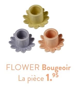 Promotions Flower bougeoir - Produit maison - Casa - Valide de 28/03/2024 à 01/05/2024 chez Casa