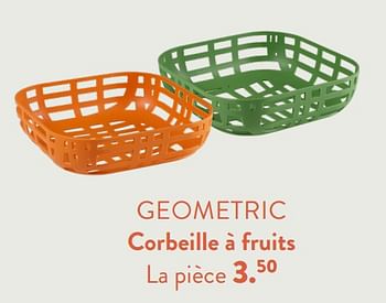 Promotions Geometric corbeille à fruits - Produit maison - Casa - Valide de 28/03/2024 à 01/05/2024 chez Casa