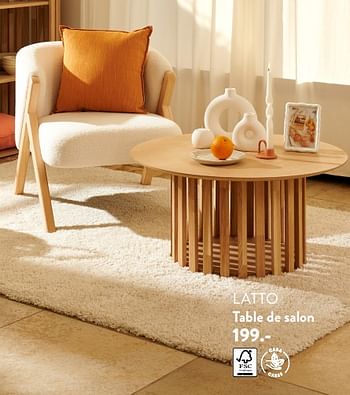 Promotions Latto table de salon - Produit maison - Casa - Valide de 28/03/2024 à 01/05/2024 chez Casa