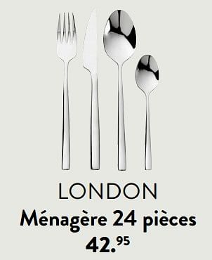 Promoties London ménagère 24 pièces - Huismerk - Casa - Geldig van 28/03/2024 tot 01/05/2024 bij Casa