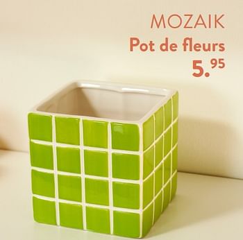 Promotions Mozaik pot de fleurs - Produit maison - Casa - Valide de 28/03/2024 à 01/05/2024 chez Casa