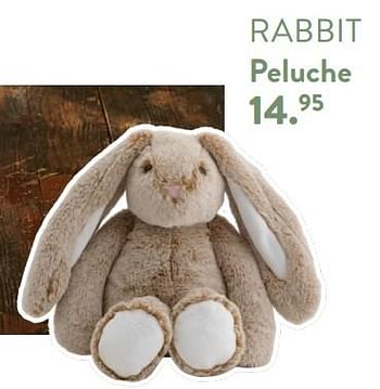 Promoties Rabbit peluche - Huismerk - Casa - Geldig van 28/03/2024 tot 01/05/2024 bij Casa