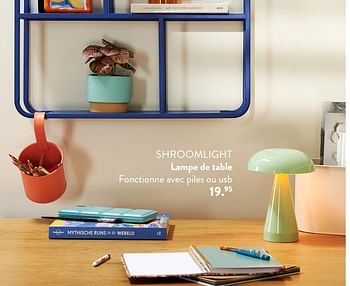 Promoties Shroomlight lampe de table - Huismerk - Casa - Geldig van 28/03/2024 tot 01/05/2024 bij Casa