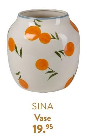 Promotions Sina vase - Produit maison - Casa - Valide de 28/03/2024 à 01/05/2024 chez Casa
