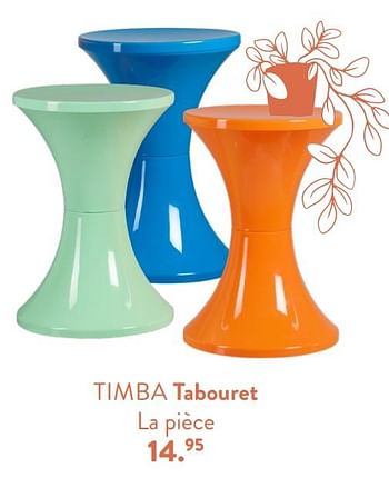 Promotions Timba tabouret - Produit maison - Casa - Valide de 28/03/2024 à 01/05/2024 chez Casa