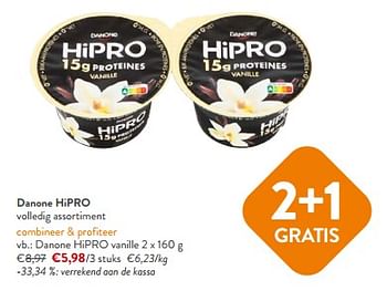 Promoties Danone hipro vanille - Danone - Geldig van 10/04/2024 tot 23/04/2024 bij OKay