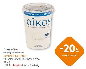 Promotions Danone oikos natuur 0 % v.g. - Danone - Valide de 10/04/2024 à 23/04/2024 chez OKay