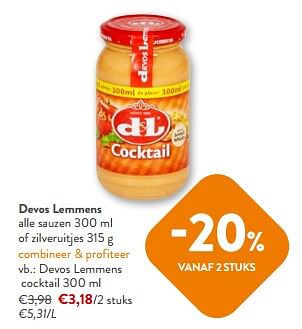 Promoties Devos lemmens cocktail - Devos Lemmens - Geldig van 10/04/2024 tot 23/04/2024 bij OKay