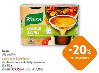 Promotions Knorr bouillonketeltje groenten - Knorr - Valide de 10/04/2024 à 23/04/2024 chez OKay