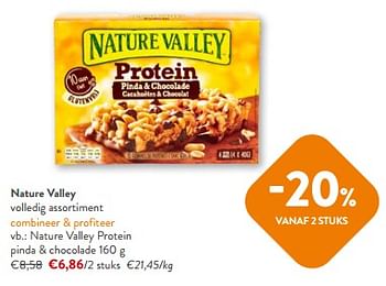 Promoties Nature valley protein pinda + chocolade - Nature Valley  - Geldig van 10/04/2024 tot 23/04/2024 bij OKay