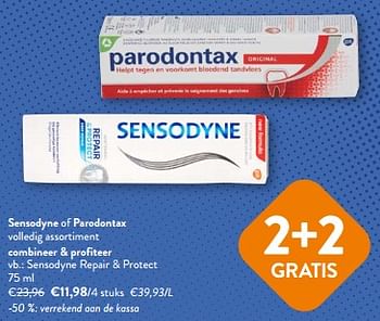 Promoties Sensodyne repair + protect - Sensodyne - Geldig van 10/04/2024 tot 23/04/2024 bij OKay