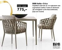 B+b italia erica stapelbare stoel met zit- en rugkussens-B&B Italia
