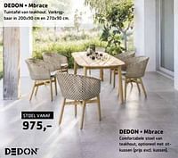 Promoties Dedon mbrace stoel - Dedon - Geldig van 17/03/2024 tot 31/05/2024 bij Sijben