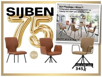 Promotions Stoel in stof - Produit Maison - Sijben - Valide de 17/03/2024 à 31/05/2024 chez Sijben