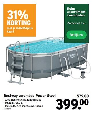 Promotions Bestway zwembad power steel - BestWay - Valide de 10/04/2024 à 23/04/2024 chez Gamma
