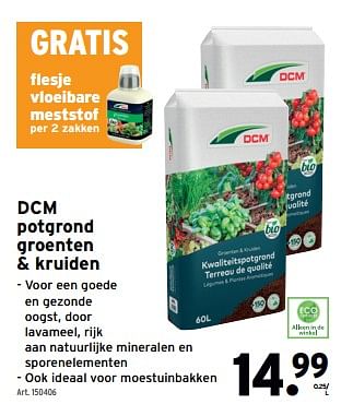 Promotions Dcm potgrond groenten + kruiden - DCM - Valide de 10/04/2024 à 23/04/2024 chez Gamma