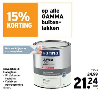 Promoties Hoogglans - Gamma - Geldig van 10/04/2024 tot 23/04/2024 bij Gamma