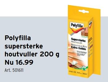 Promotions Polyfilla supersterke houtvuller - Polyfilla - Valide de 10/04/2024 à 23/04/2024 chez Gamma