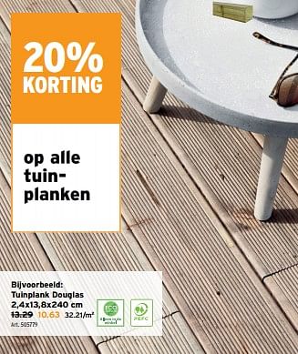 Promoties Tuinplank douglas - Huismerk - Gamma - Geldig van 10/04/2024 tot 23/04/2024 bij Gamma