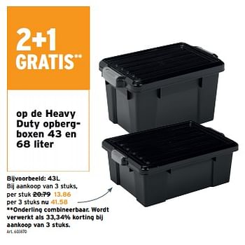 Promoties Heavy duty opbergboxen - Huismerk - Gamma - Geldig van 10/04/2024 tot 23/04/2024 bij Gamma