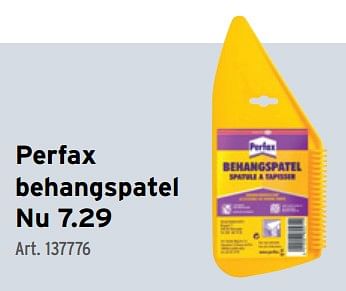 Promoties Perfax behangspatel - Perfax - Geldig van 10/04/2024 tot 23/04/2024 bij Gamma