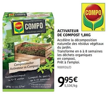 Promoties Activateur de compost - Compo - Geldig van 04/04/2024 tot 30/06/2024 bij HandyHome