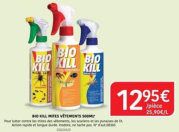 Promoties Bio kill mites vêtements - Bio Kill - Geldig van 04/04/2024 tot 30/06/2024 bij HandyHome