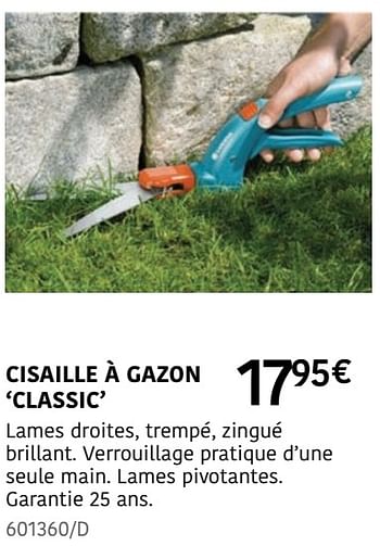 Promoties Cisaille à gazon classic - Gardena - Geldig van 04/04/2024 tot 30/06/2024 bij HandyHome