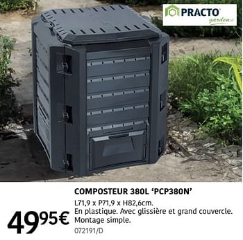 Promoties Composteur 380l pcp380n - Practo Garden - Geldig van 04/04/2024 tot 30/06/2024 bij HandyHome