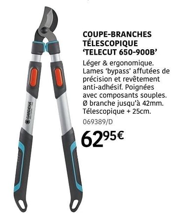 Promoties Coupe-branches télescopique telecut 650-900b - Gardena - Geldig van 04/04/2024 tot 30/06/2024 bij HandyHome