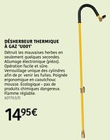 Promotions Désherbeur thermique à gaz u001 - Practo Garden - Valide de 04/04/2024 à 30/06/2024 chez HandyHome