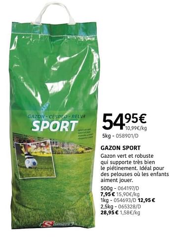 Promoties Gazon sport - Somers - Geldig van 04/04/2024 tot 30/06/2024 bij HandyHome