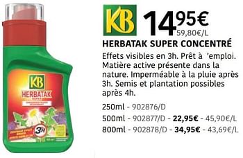 Promoties Herbatak super concentré - KB - Geldig van 04/04/2024 tot 30/06/2024 bij HandyHome