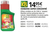Promotions Herbatak super concentré - KB - Valide de 04/04/2024 à 30/06/2024 chez HandyHome