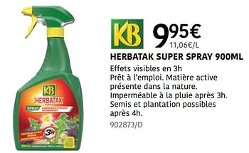 Promotions Herbatak super spray - KB - Valide de 04/04/2024 à 30/06/2024 chez HandyHome