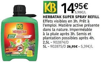 Promotions Herbatak super spray refill - KB - Valide de 04/04/2024 à 30/06/2024 chez HandyHome