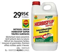 Promotions Netosol green herbistop super toutes surfaces - Compo - Valide de 04/04/2024 à 30/06/2024 chez HandyHome