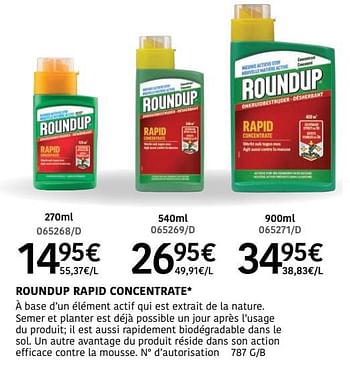 Promoties Roundup rapid concentrate - Roundup - Geldig van 04/04/2024 tot 30/06/2024 bij HandyHome