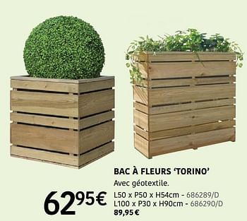 Promoties Bac à fleurs torino - Cartri - Geldig van 04/04/2024 tot 30/06/2024 bij HandyHome