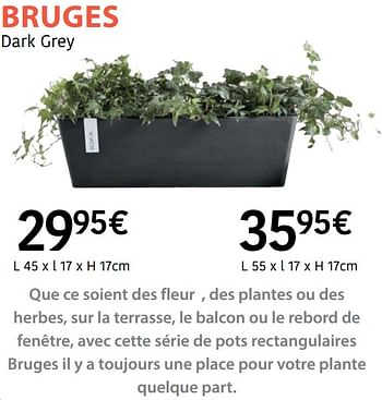 Promoties Bruges dark grey - Ecopots - Geldig van 04/04/2024 tot 30/06/2024 bij HandyHome