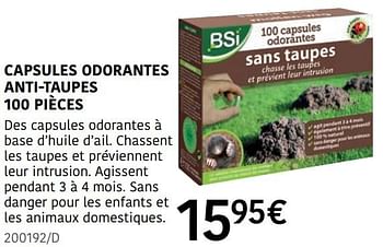 Promotions Capsules odorantes anti-taupes - BSI - Valide de 04/04/2024 à 30/06/2024 chez HandyHome