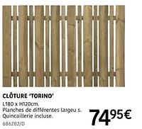 Promotions Clôture torino - Cartri - Valide de 04/04/2024 à 30/06/2024 chez HandyHome