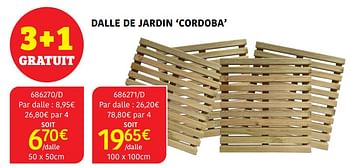 Promoties Dalle de jardin cordoba - Cartri - Geldig van 04/04/2024 tot 30/06/2024 bij HandyHome