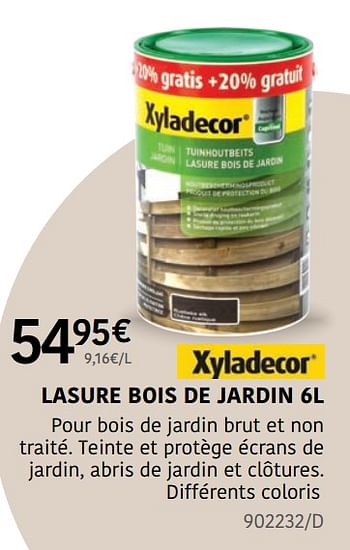 Promotions Lasure bois de jardin - Xyladecor - Valide de 04/04/2024 à 30/06/2024 chez HandyHome