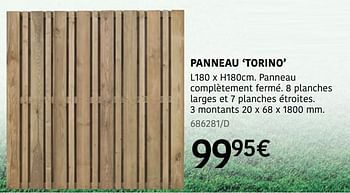 Promoties Panneau torino - Cartri - Geldig van 04/04/2024 tot 30/06/2024 bij HandyHome