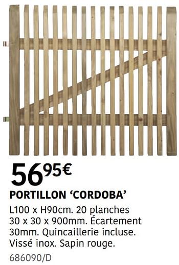 Promoties Portillon cordoba - Cartri - Geldig van 04/04/2024 tot 30/06/2024 bij HandyHome