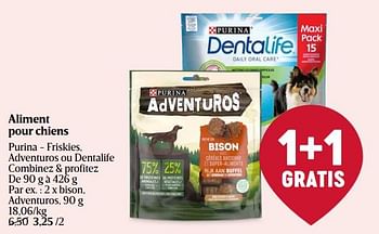 Promoties Aliment pour chiens bison, adventuros - Purina - Geldig van 11/04/2024 tot 17/04/2024 bij Delhaize