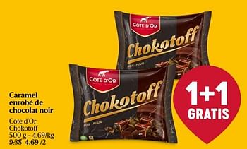 Promoties Caramel enrobé de chocolat noir - Cote D'Or - Geldig van 11/04/2024 tot 17/04/2024 bij Delhaize