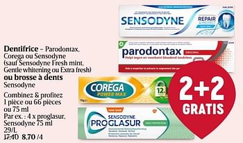 Promoties Brosse à dents proglasur - Sensodyne - Geldig van 11/04/2024 tot 17/04/2024 bij Delhaize